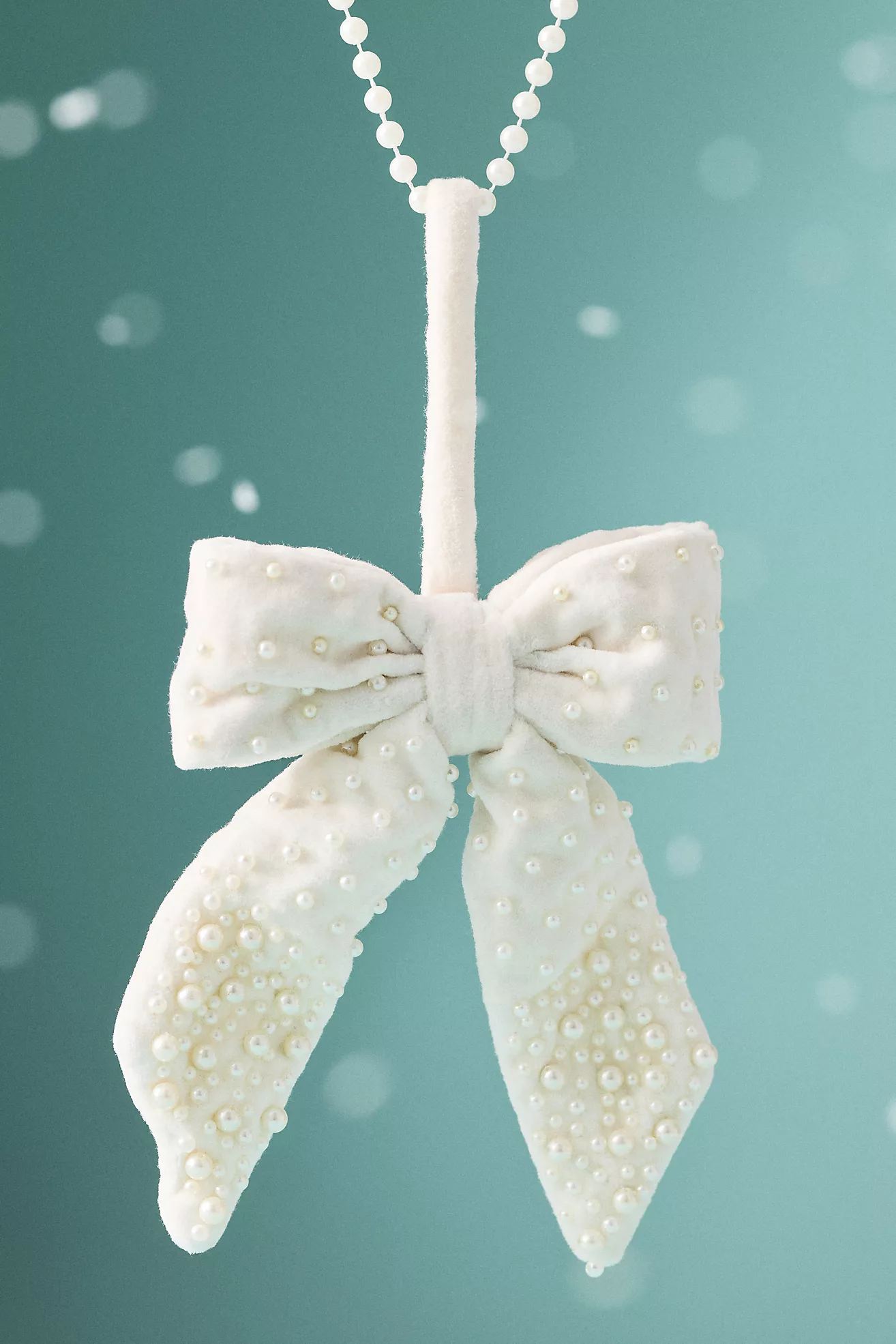 Gigi Pearled Velvet Bow Ornament