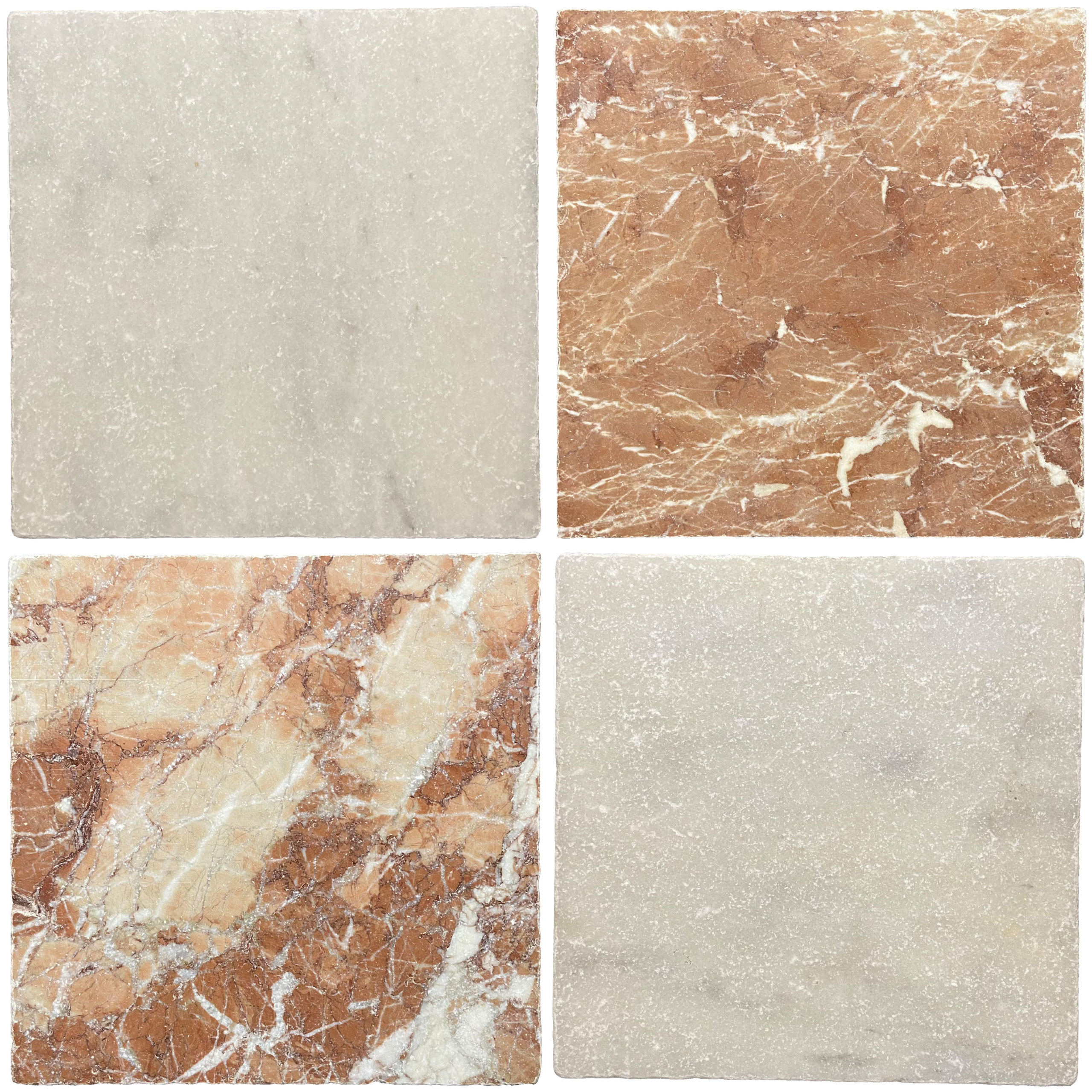 Rosso Di Scacchi Tumbled Marble Tiles | Mandarin Stone