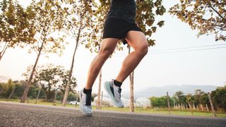 Man running: Knee strengthening exercises