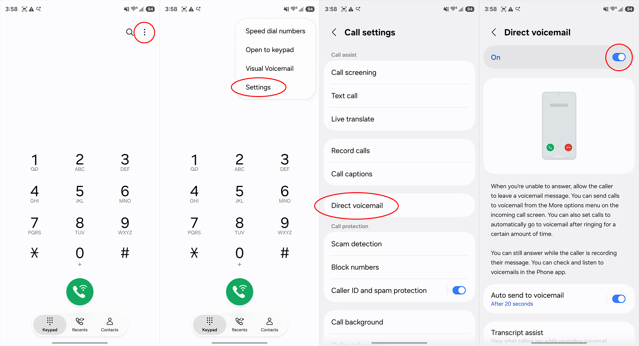 How to enable Direct Voicemail in One UI 8.5