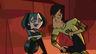 Gwen and Trent in Total Drama Island.