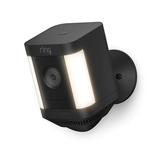 Ring Spotlight Cam Plus, Battery | Two-Way Talk, Color Night Vision, and Security Siren (2022 Release) - Black