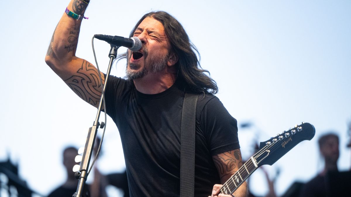 Musician Dave Grohl, founding member of Nirvana and The Foo Fighters, performs onstage as a special guest with the Los Angeles Philharmonic during Coachella 2025