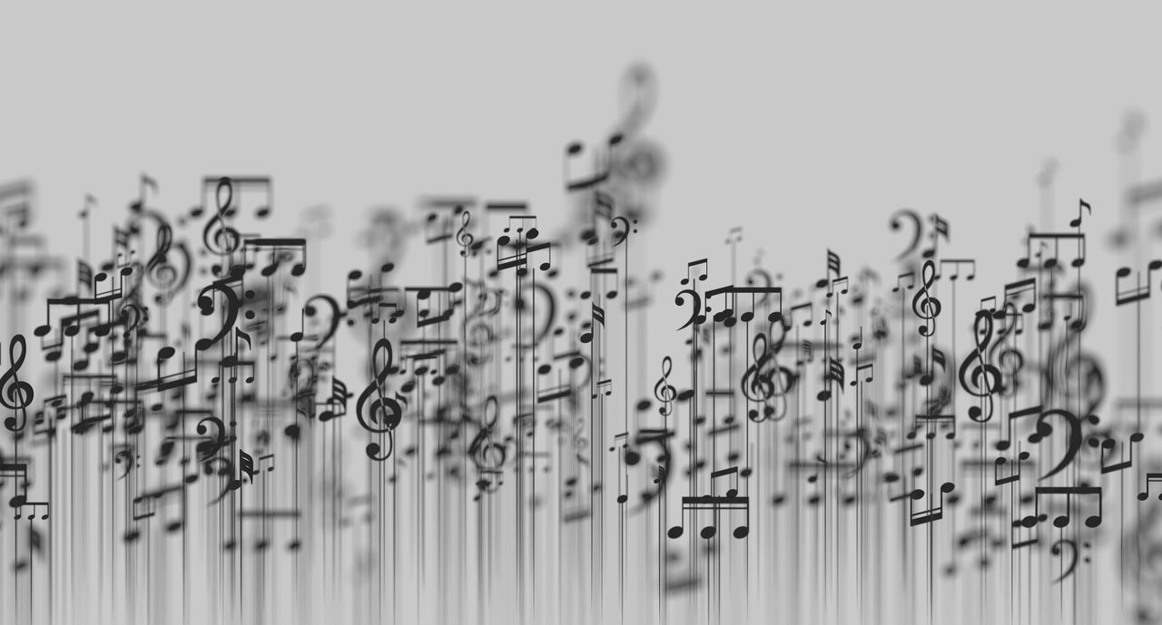 An illustration of musical notes