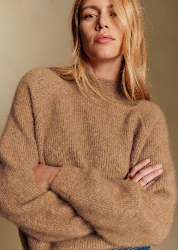 Otis Jumper - Camel - Baby Alpaca - S&amp;eacute;zane