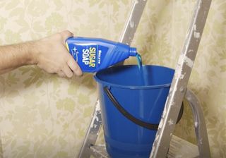 clean the ceiling with sugar soap solution