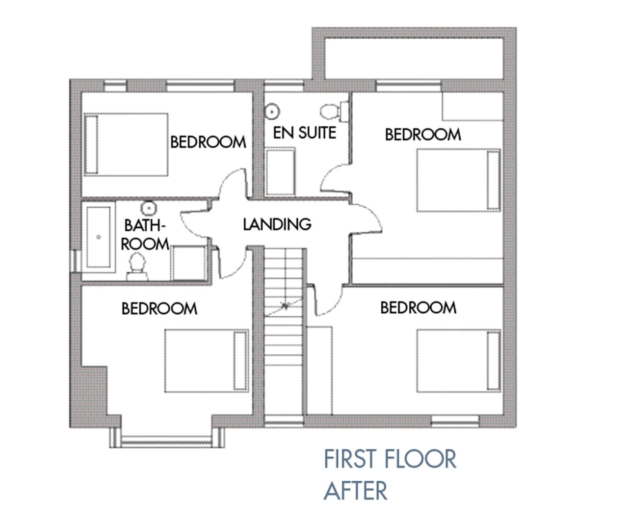 First floor plans after a renovation