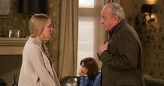 Rebecca White’s plans to surprise Chrissie White by getting her mum’s ring engraved are ruined as she realises she’s lost it. Lawrence White and Chrissie are furious and Lawrence is angered further when he learns Rebecca has got Robert involved in the business in Emmerdale.