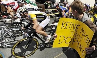 "Keine Macht dem Doping" – "No power to doping". Germany is fed up with dopers
