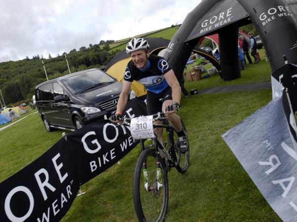 Gary Cousins (phasenineclothing.co.uk), ranked second overall in solo veteran men's category, grabs the chance to test Merida&rsquo;s new Big Nine 29er carbon race bike