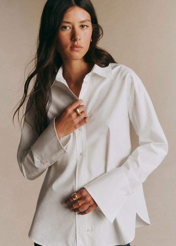 Marilis Shirt - Ecru - Organic Cotton - S&amp;eacute;zane