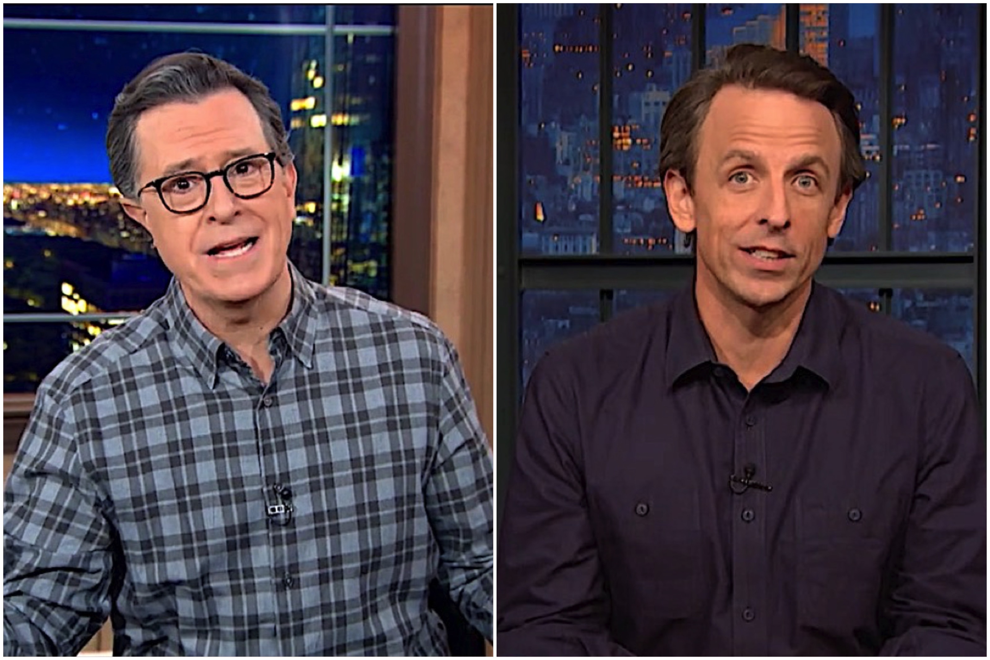 Stephen Colbert and Seth Meyers ask how many times Trump has to