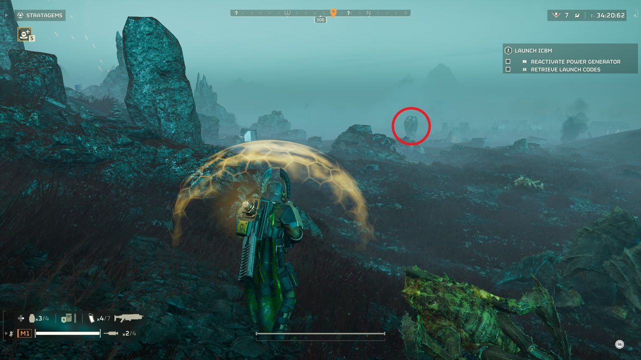 Helldivers 2 samples - Outlined rock