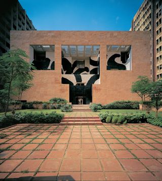 View of the Howard Hodgkin mural at the British Council in New Delhi
