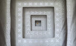 Contemporary Islamic artist Dana Awartani's floating fabric installation