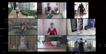 Celebrity workout video.