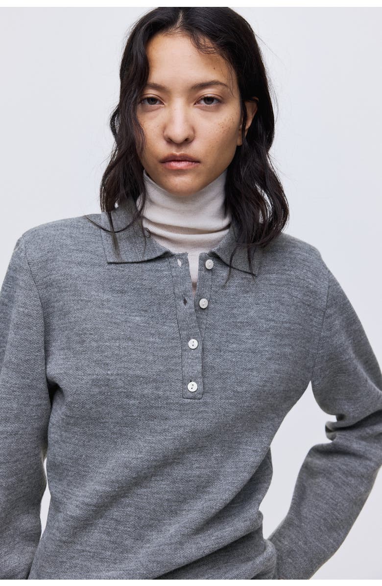 Shoulder-Pad Polo Jumper