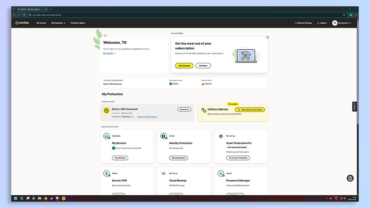 Norton 360 Advanced antivirus software