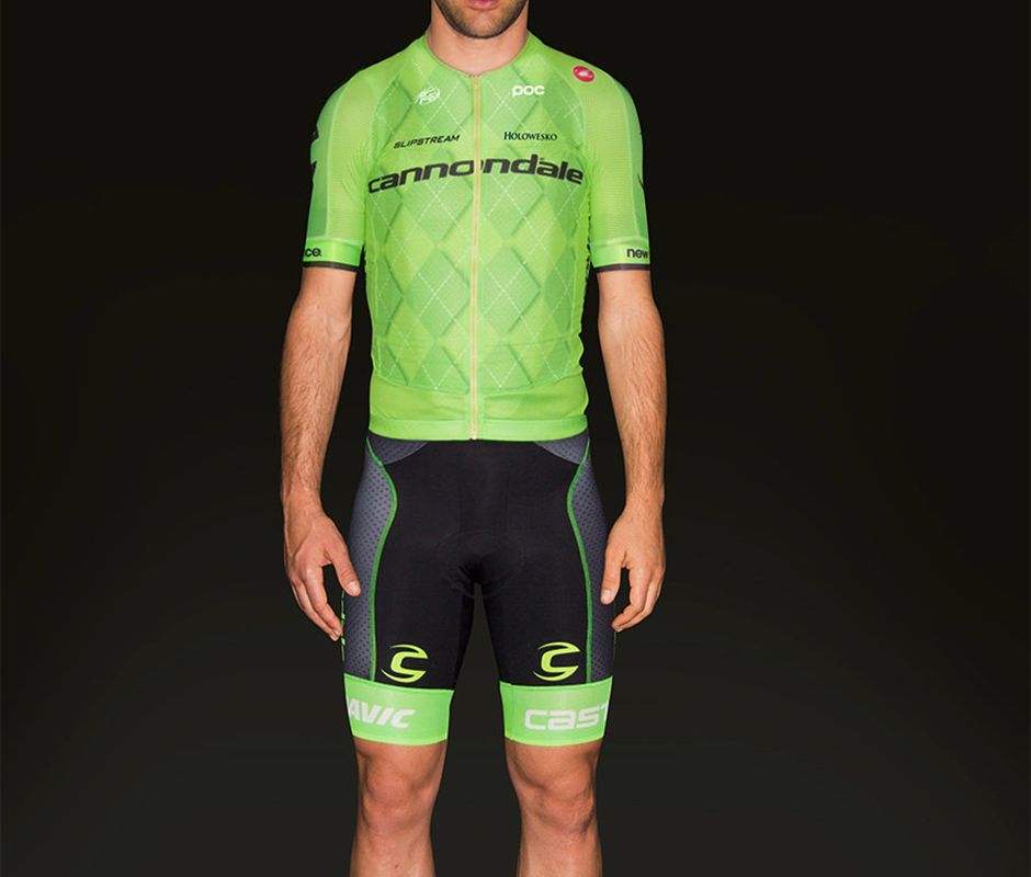 The 2016 Cannondale Pro Cycling kit all together with the shorts and jersey.
