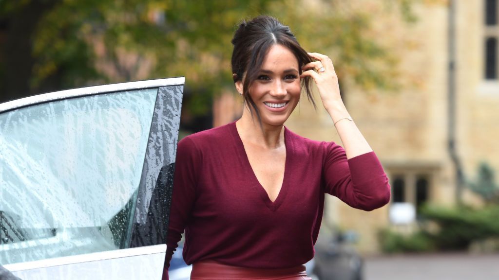 windsor, united kingdom october 25 meghan, duchess of sussex attends a roundtable discussion on gender equality with the queens commonwealth trust qct and one young world at windsor castle on october 25, 2019 in windsor, england photo by jeremy selwyn wpa poolgetty images