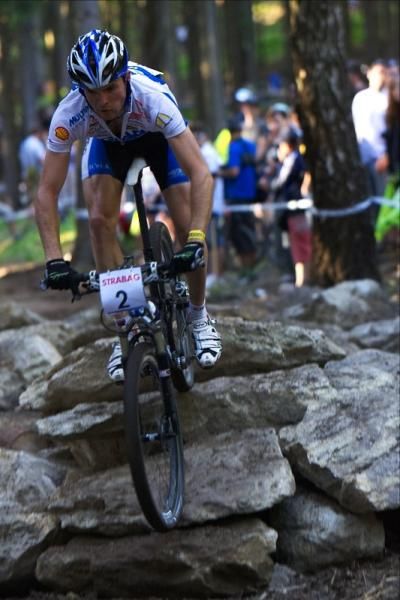 Jan &Scaron;karnitzl races a technical section.