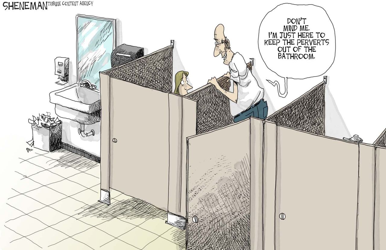 Editorial Cartoon U.S. Trans Bathrooms