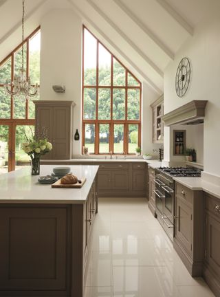 An architectural kitchen window
