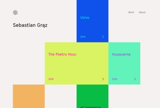 Sebastian Graz’s homepage navigation is like nothing we’ve seen before