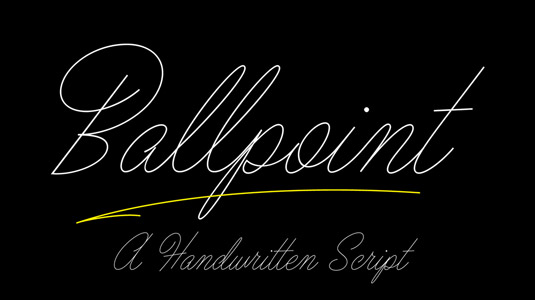 Ballpoint font