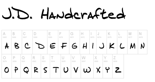 Best free handwriting fonts: J.D Handcrafted