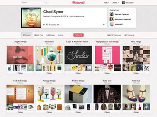 Chad Syme is one of many designers using Pinterest to promote their work