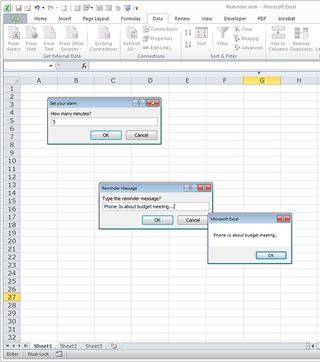 create timer macro in Excel step 3