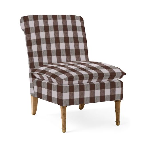 Serena &amp;amp; Lily, Sterling Slipper Chair in Gingham Earth