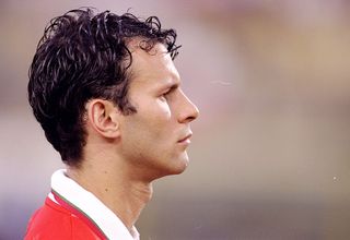 Ryan Giggs of Wales during the European Championship Qualifier match against Italy played in Bologna, Italy. The match finished in a comprehensive 4-0 victory for Italy.