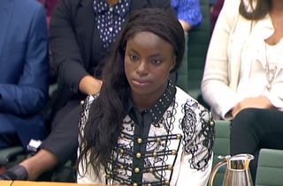 Eniola Aluko gives evidence to MPs in 2017