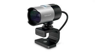 The Microsoft LifeCam Studio, the best cheap webcam for professionals, against a white background