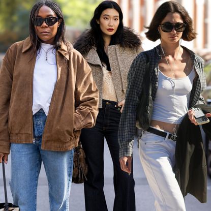 collage of the best french girl denim trends of 2026