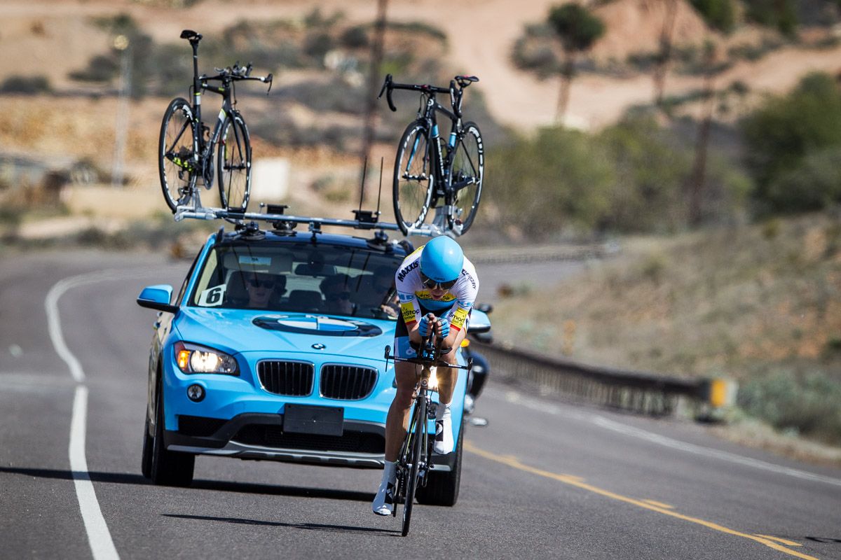 Rob Britton (SmartStop) coming into the turnaround.