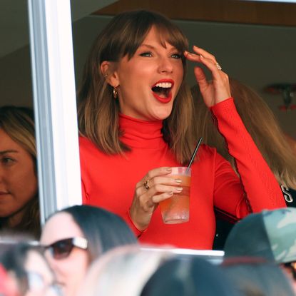 Taylor Swift's turtleneck at the Kansas City Chiefs game tapped into Fall 2026's red color trend