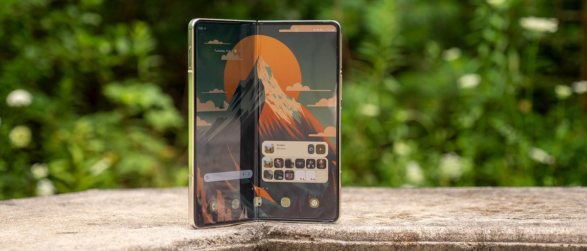 The large inner display of the Samsung Galaxy Z Fold 5