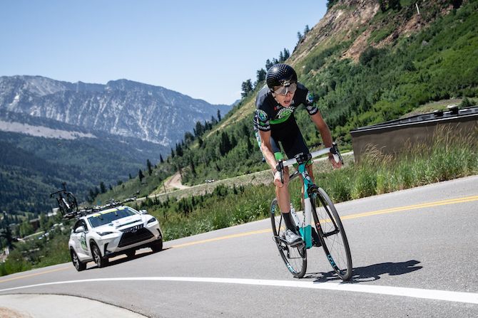 Keegan Swirbul (Worthy Pro Cycling) takes on the prologue TT at the 2019 Tour of Utah