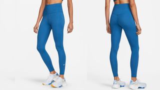 Nike One leggings worn by model, front and back view