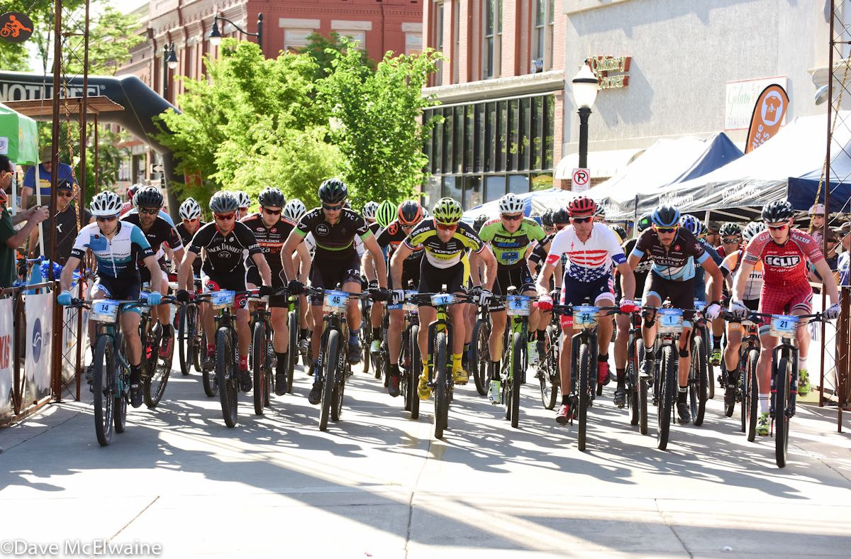 The Pro Men started on crowded Main Street in Grand Junction