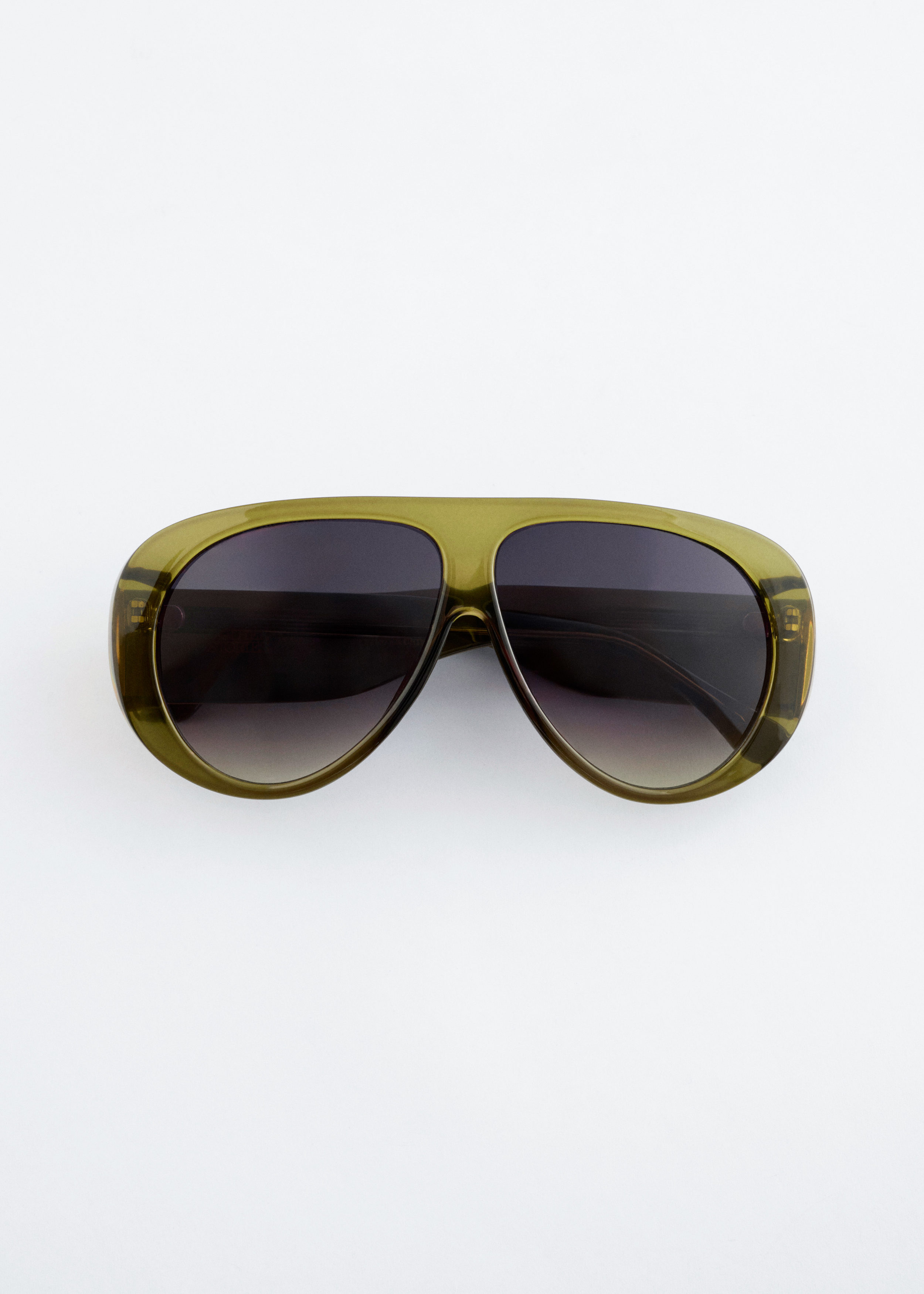 Oversized Aviator Sunglasses - Green