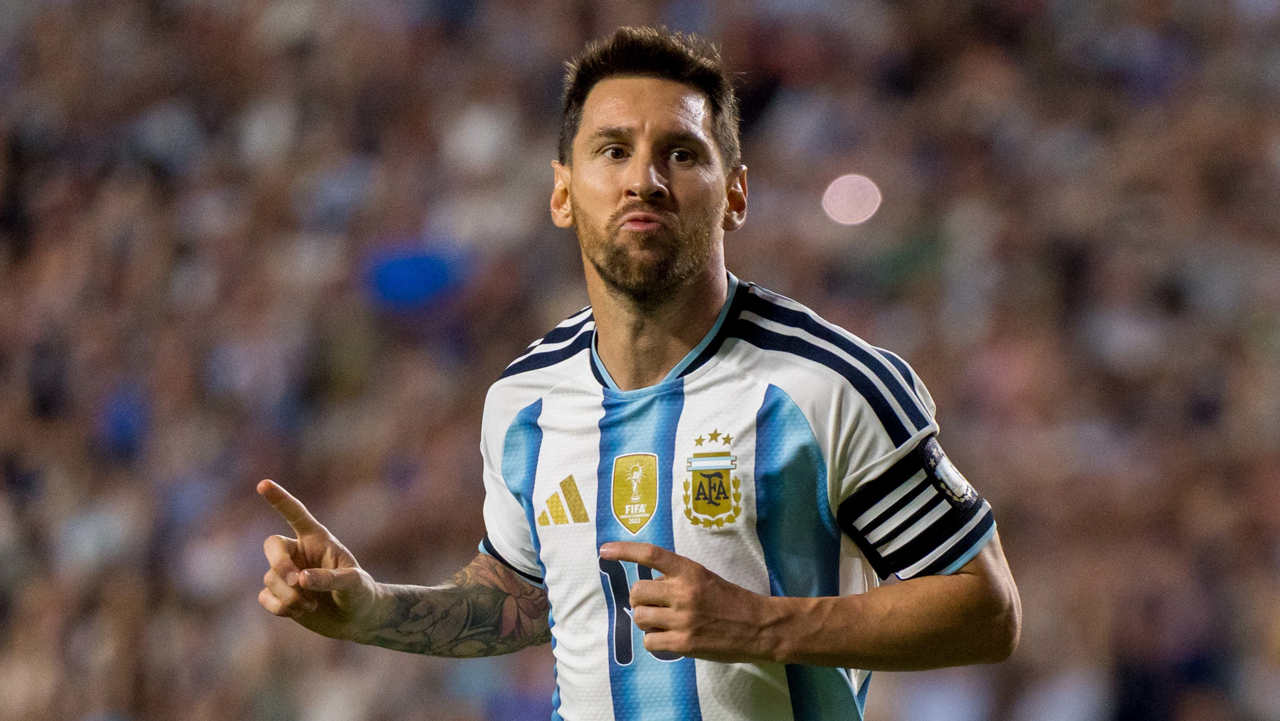 Lionel Messi plays for Argentina ahead of the 2026 World Cup