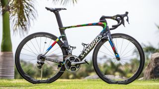 The custom-painted Specialized S-Works Venge ViAS of world champion Peter Sagan