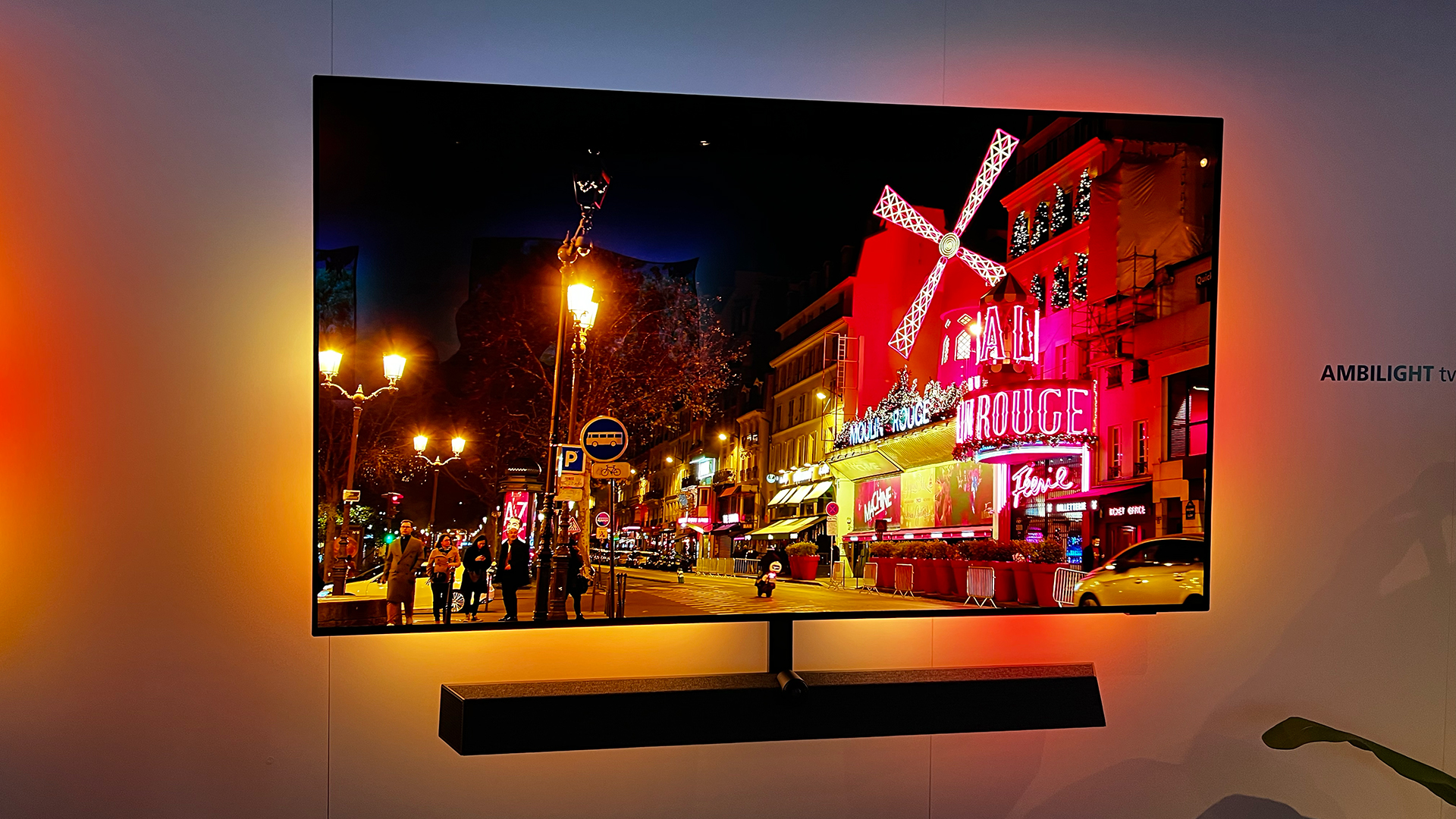 Philips OLED TV on the wall