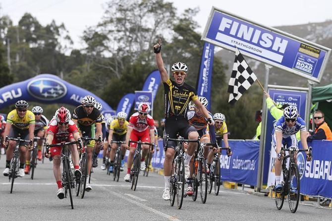 An ecstatic Alex Edmondson (Euride) takes the win