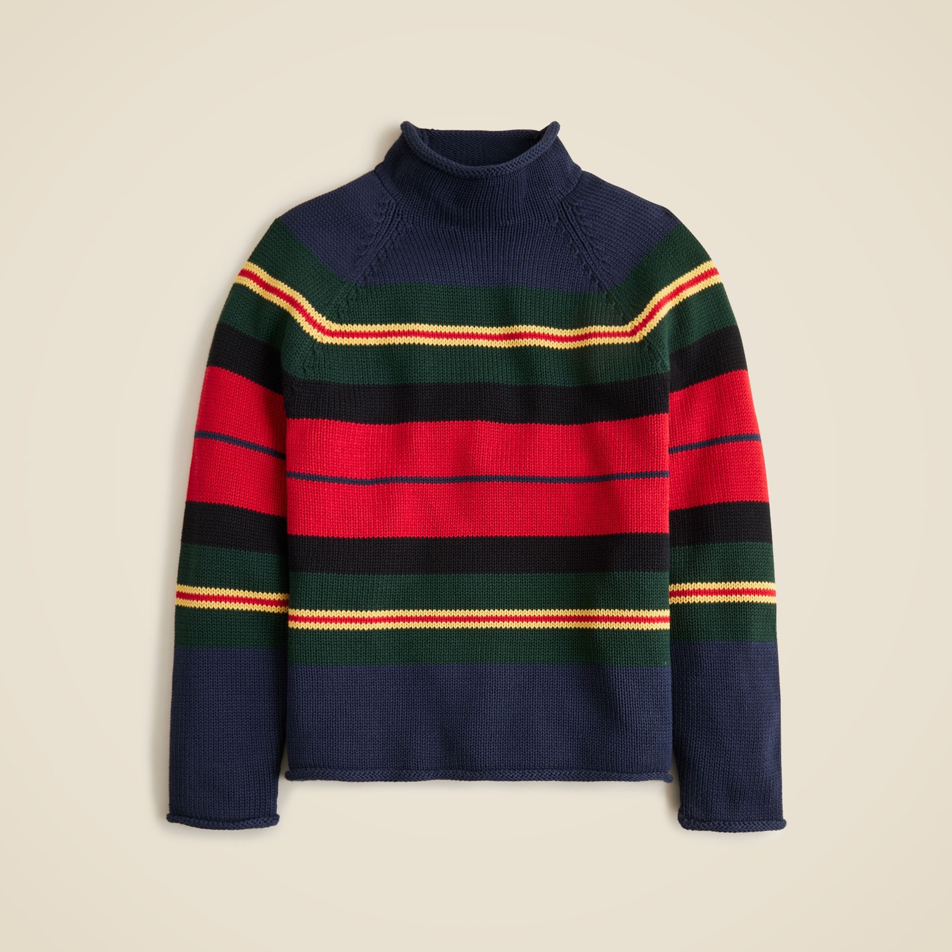 1988 Rollneck™ Sweater in Cotton Rugby Stripe
