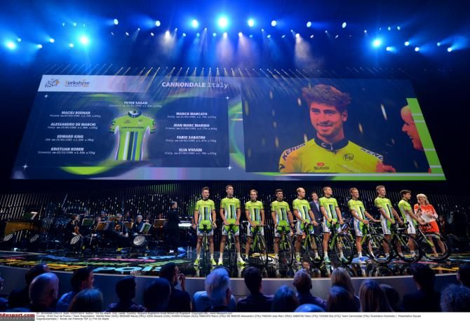 Peter Sagan and Cannondale presented to the crowd